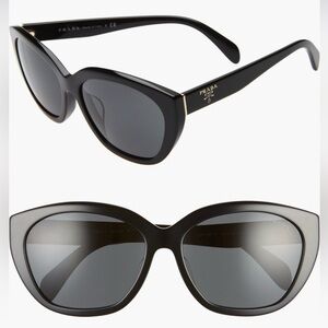Prada Women's 59mm Cat Eye Black Sunglasses